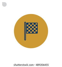 Checkered Flag Icon Vector.