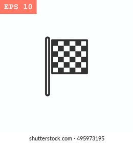 Checkered Flag Icon Vector.