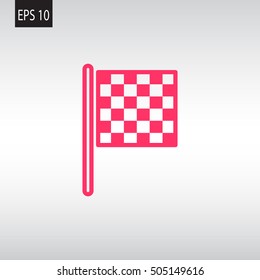 Checkered Flag Icon Vector.
