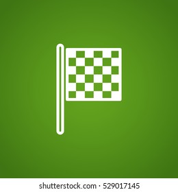 Checkered Flag Icon Vector.