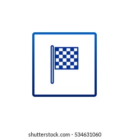 Checkered Flag Icon Vector.