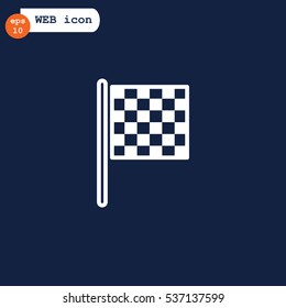 Checkered Flag Icon Vector.