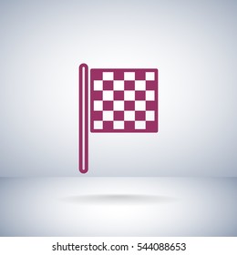 Checkered Flag Icon Vector.