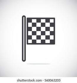 Checkered Flag Icon Vector.