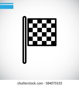Checkered Flag Icon Vector.