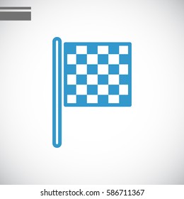 Checkered Flag Icon Vector.