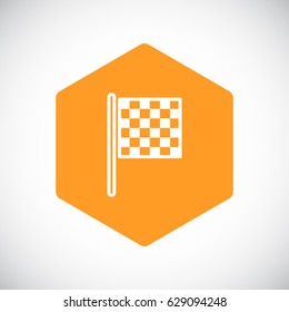 Checkered Flag Icon Vector.