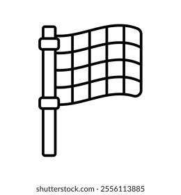 checkered flag icon with white background vector stock illustration