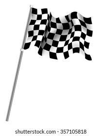 checkered flag isolated