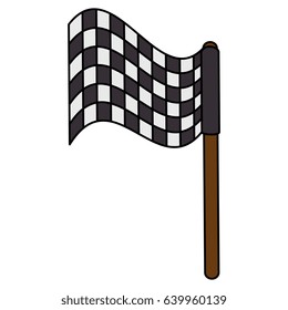 checkered flag isolated icon