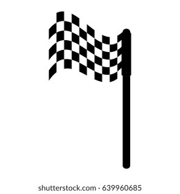 checkered flag isolated icon