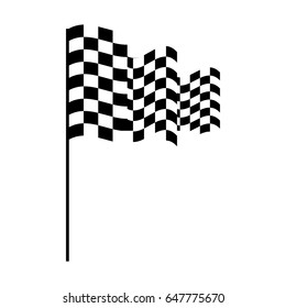 checkered flag isolated icon