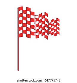 checkered flag isolated icon