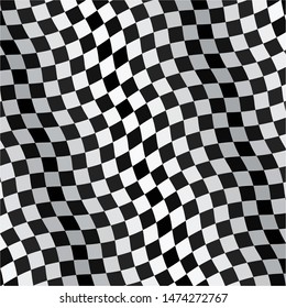 Checkered flag isolated on a white background 