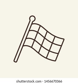 Checkered flag line icon. Finish, competition, winner. Sport concept. Vector illustration can be used for topics like sport, fitness, healthy lifestyle