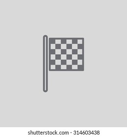 Checkered Flag, old-style vector isolated