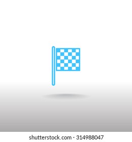 Checkered Flag, old-style vector isolated