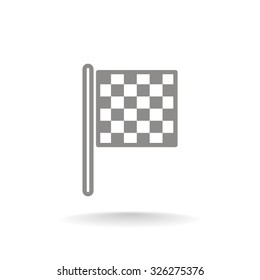 Checkered Flag, old-style vector isolated