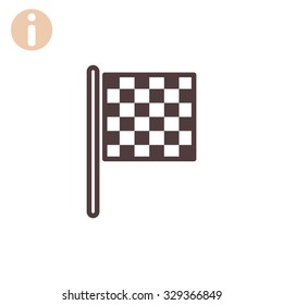 Checkered Flag, old-style vector isolated