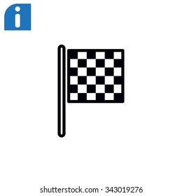 Checkered Flag, old-style vector isolated