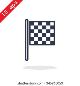 Checkered Flag, old-style vector isolated