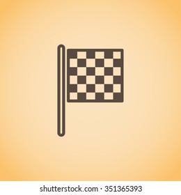Checkered Flag, old-style vector isolated