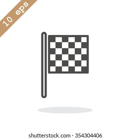 Checkered Flag, old-style vector isolated