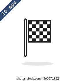 Checkered Flag, old-style vector isolated
