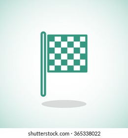 Checkered Flag, old-style vector isolated