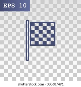 Checkered Flag, old-style vector isolated