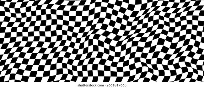 Checkered flag. Race background. Formula one start flag. Racing flag, race pattern. Banner seamless chessboard, checkerboard texture. Wide checker background