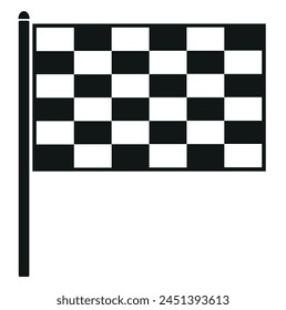 Bandera a cuadros. Símbolo de raza. Ilustración vectorial realista.