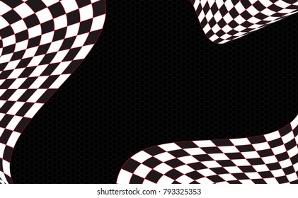 Checkered flag. Racing flag .