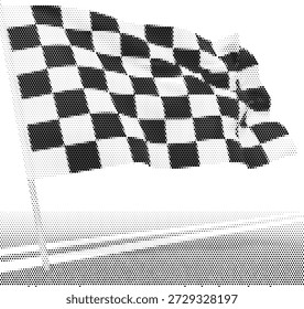 Checkered Flag für Rennen Ziellinie und Sieg Sport Design Themen