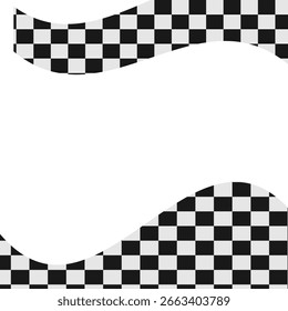 Checkered flag. Racing flag isolated on white.
