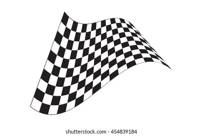Checkered flag. Racing flag isolated on white.