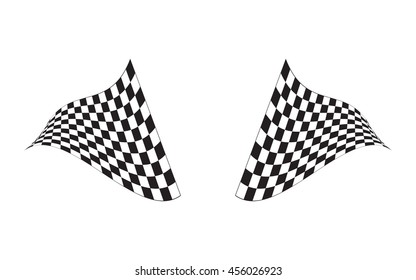 Checkered flag. Racing flag isolated on white.