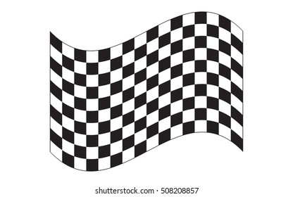 Checkered flag. Racing flag isolated on white.