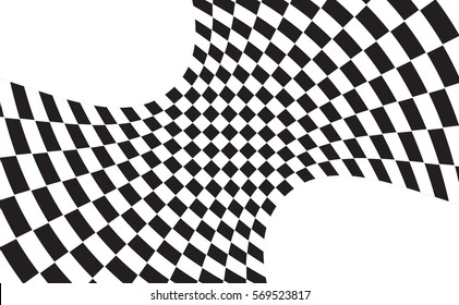 Bandera de verificación. Bandera de carreras aislada en blanco.