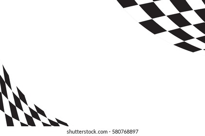 Checkered flag. Racing flag isolated on white.