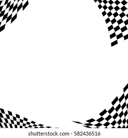 Checkered flag. Racing flag isolated on white.