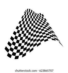 Checkered flag. Racing flag isolated on white.