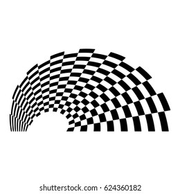 Checkered flag. Racing flag isolated on white.
