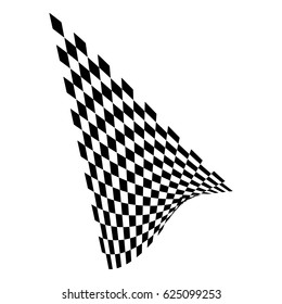 Checkered flag. Racing flag isolated on white.