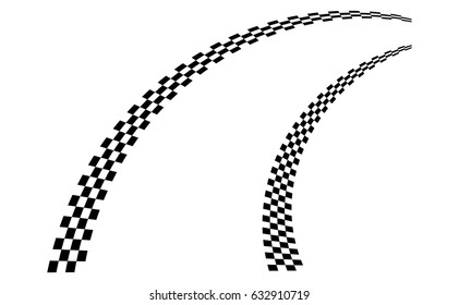 Checkered flag. Racing flag isolated on white.