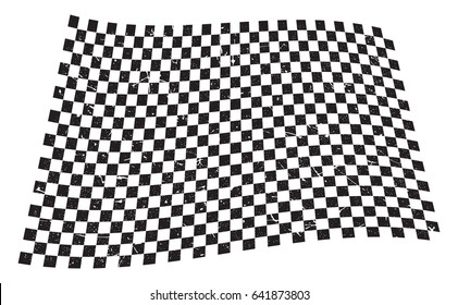 Checkered flag. Racing flag isolated on white.