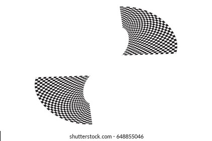 Checkered flag. Racing flag isolated on white.