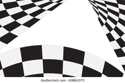 Checkered flag. Racing flag isolated on white.