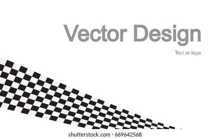 Checkered flag. Racing flag isolated on white.