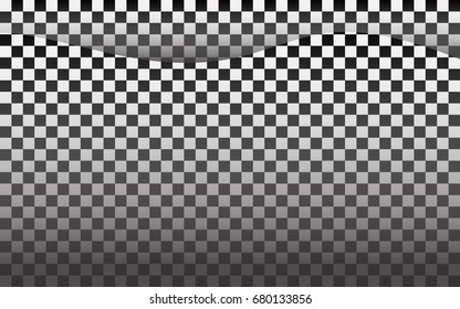 Checkered flag. Racing flag isolated on white. Seamless pattern background